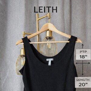 Leith Black Bodysuit XL Sleeveless Stretch Tank Top